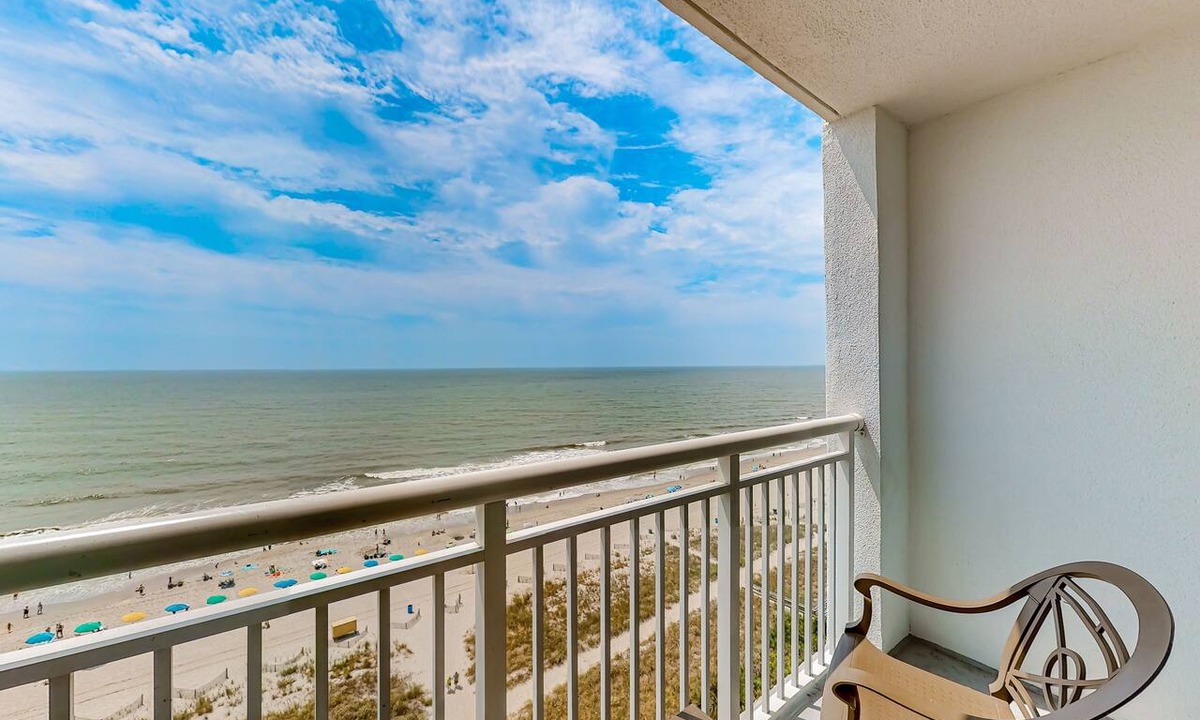 Myrtle Beach Condo | 12th-floor oceanfront condo with hot tubs, pools, beach views, balcony & gym