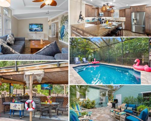 Crystal Beach House | Amazing Heated & Screen Pool w Stunning Design!