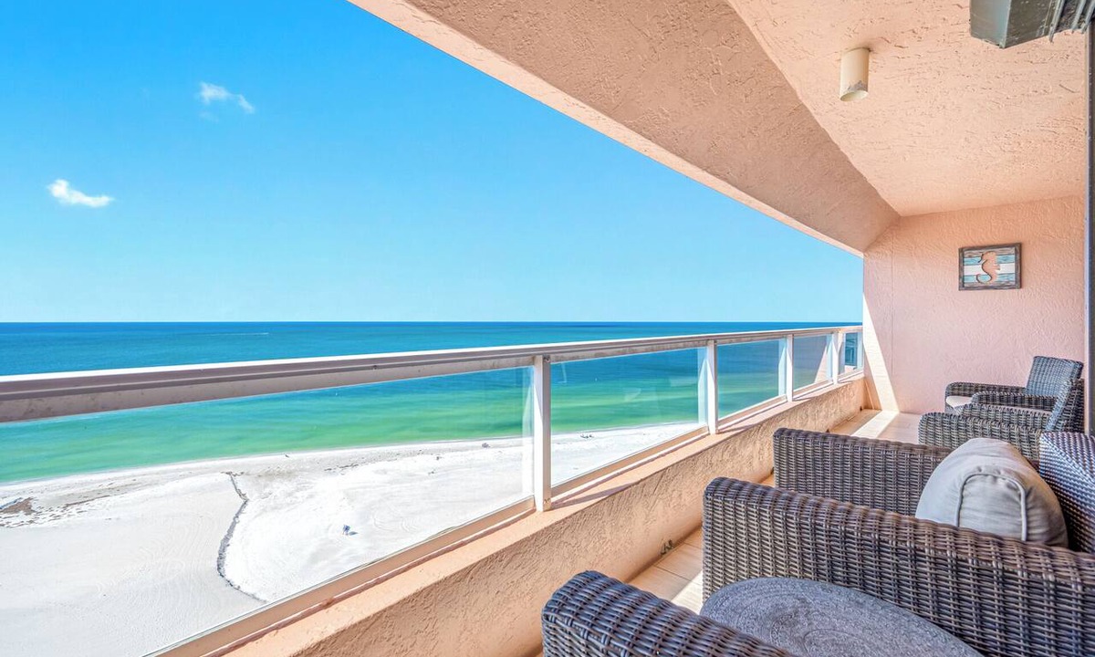 Sand Key Condo | CBC 1-15B - Gulf Front, private balcony, pool, hot tub, gym, pickelball!