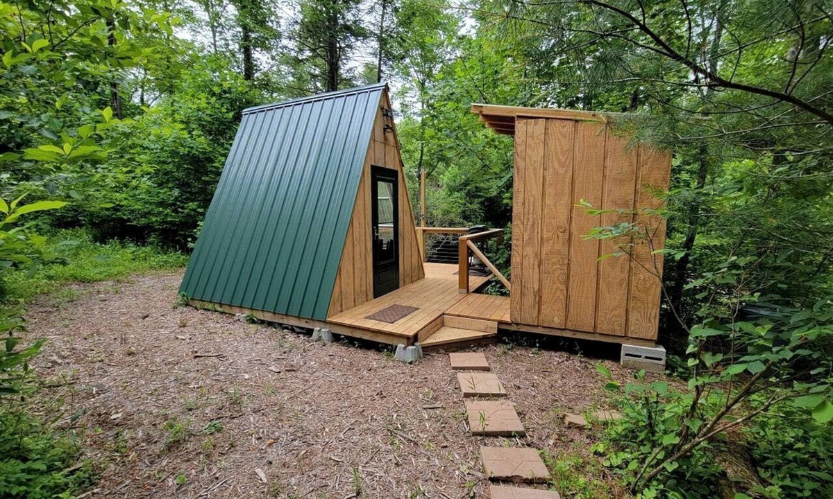 Purlear House | Cool A-Frame on Creek in Purlear, North Carolina
