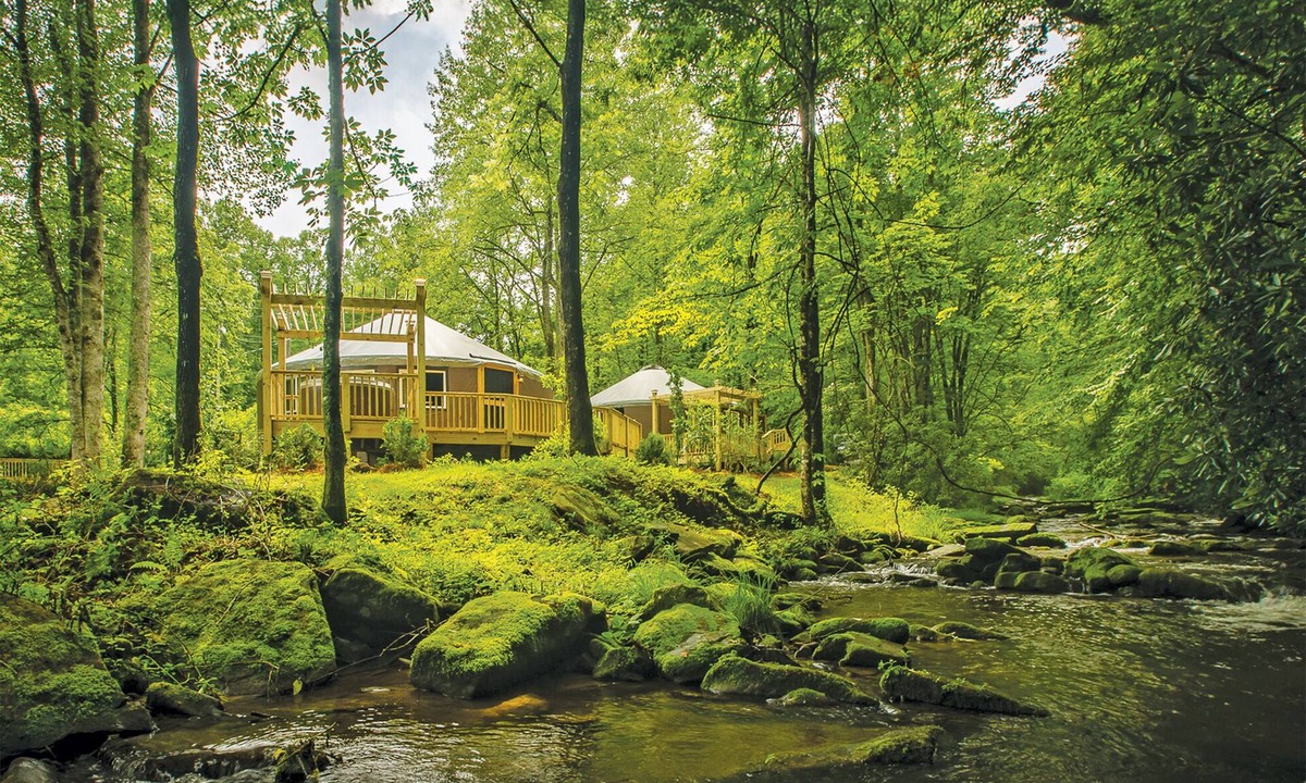 Topton House | Creekside Cove Yurt - Creekside Glamping w/Private Hot Tub