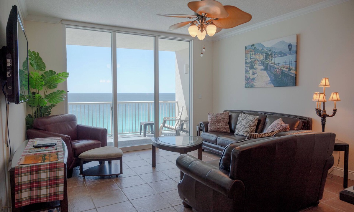 West Panama City Beach Condo | Great View and location, Beach/Gulf Front 3BR/3BA Free WiFi & Beach Serv daily