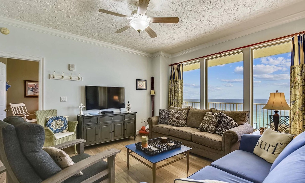 Thomas Drive Condo | Gulf Crest 1402 - 2Br Sleeps 8! Beautiful Decor. Free Fun!