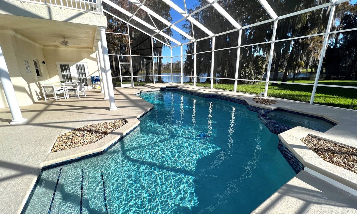 West Kissimmee House | Lakefront Getaway LG South Facing Pool Hot Tub Pool Table & BBQ - 2 miles Disney