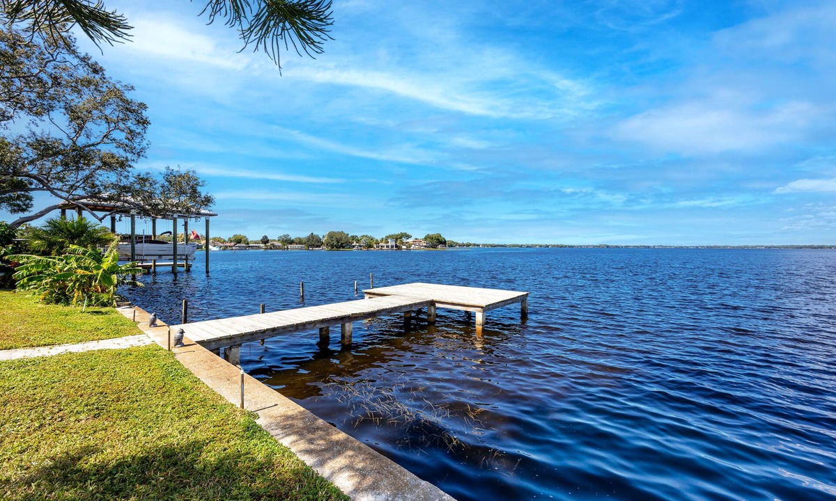 Palm Harbor House | Lakefront home near beaches with waterview, pets ok