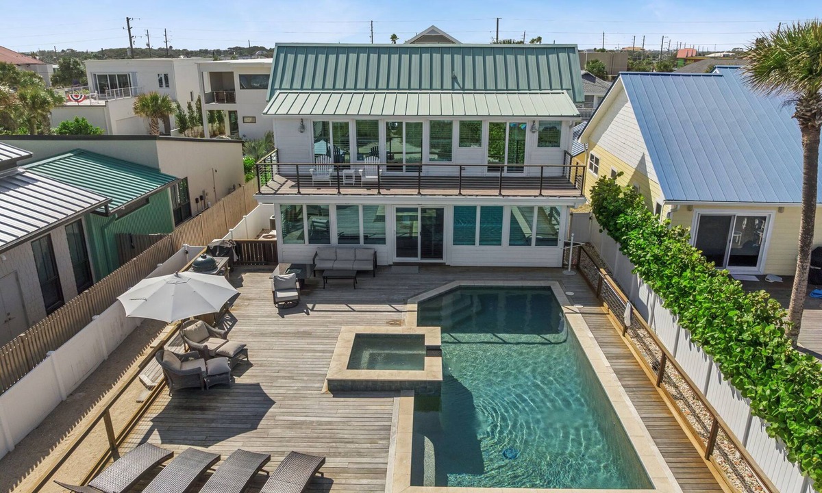 New Smyrna Beach House | NEW LISTING! Oceanfront Luxury Retreat NSB 3 Bedrooms 2.5 Bathrooms | Sleeps 8 | Private Pool & Spa