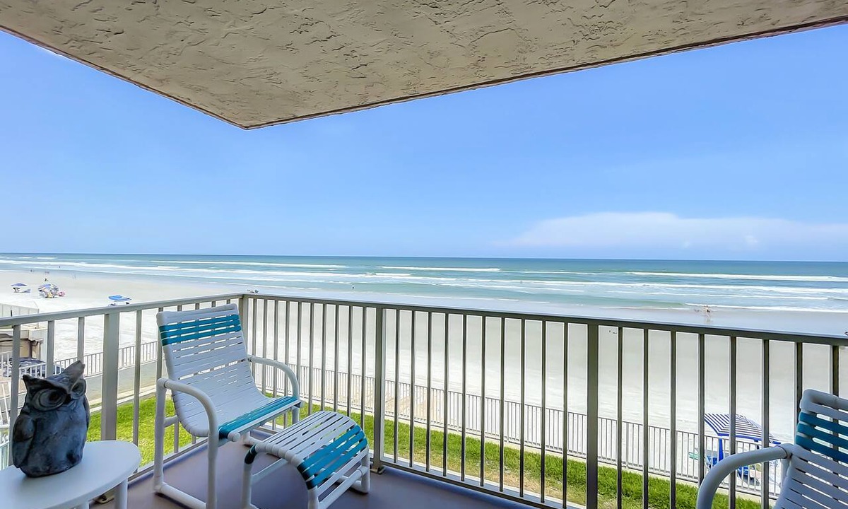 New Smyrna Beach Condo | Oceanfront Condo, Car Free Beach, Private Balcony, Pool, Walk to Dining HA210
