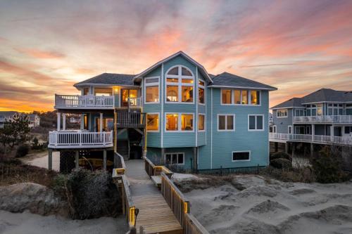 Ocean Hill House | Oceanfront Gem w Pool and Spas GameRm Dune Walkover