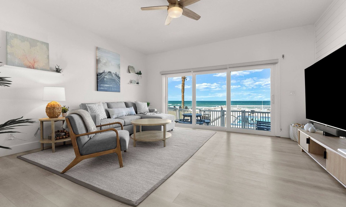New Smyrna Beach House | Oceanfront Townhome - No-Drive Beach, Steps to Pool + Stunning Ocean Views