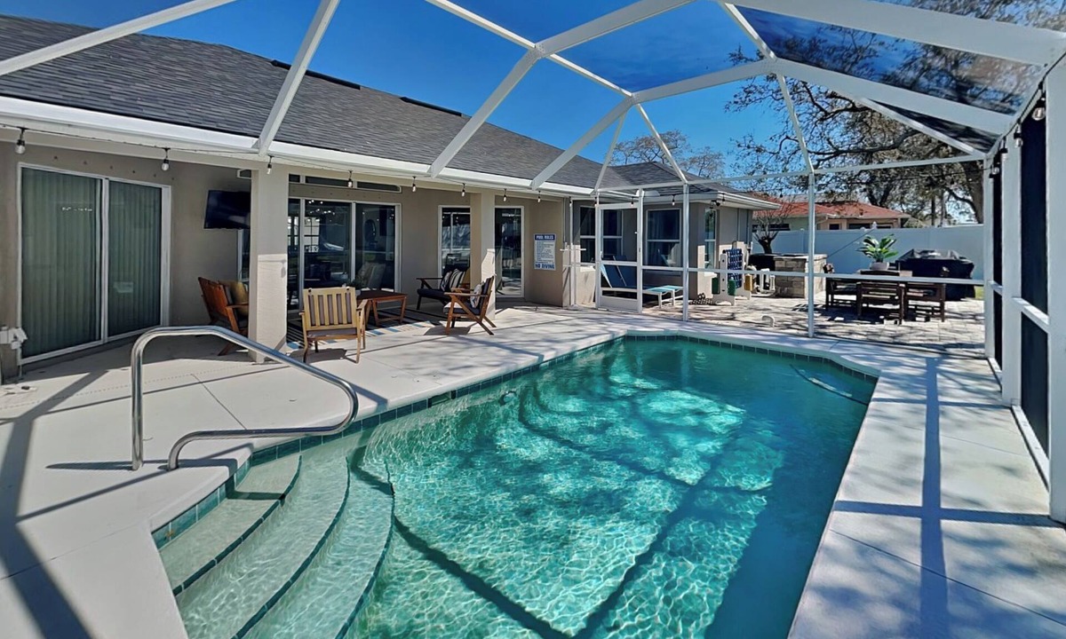 Palm Harbor House | Pet-Friendly Home with Private Pool, Fenced Yard + Near the Beach!