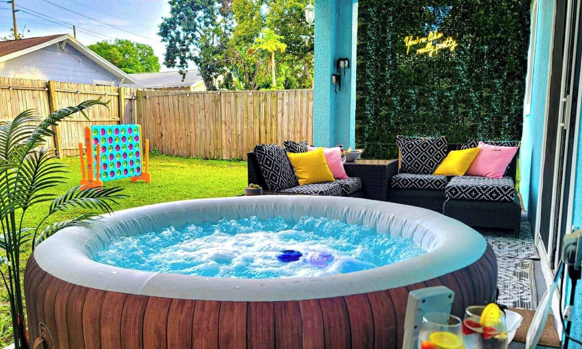 Ybor City House | Pet-Friendly Home with Hot Tub, Climbing Wall, and Gym by Mane Suites!