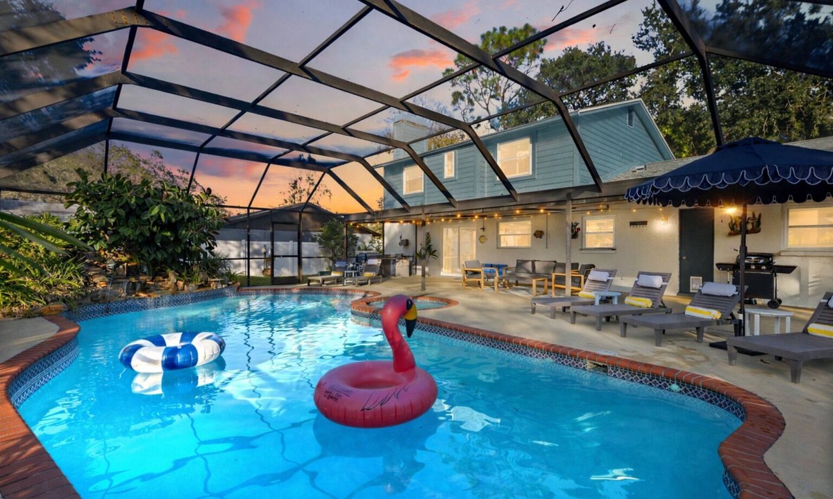 Temple Terrace House | Pool + Hot Tub + Arcade + Games & More in Peaceful Temple Terrace