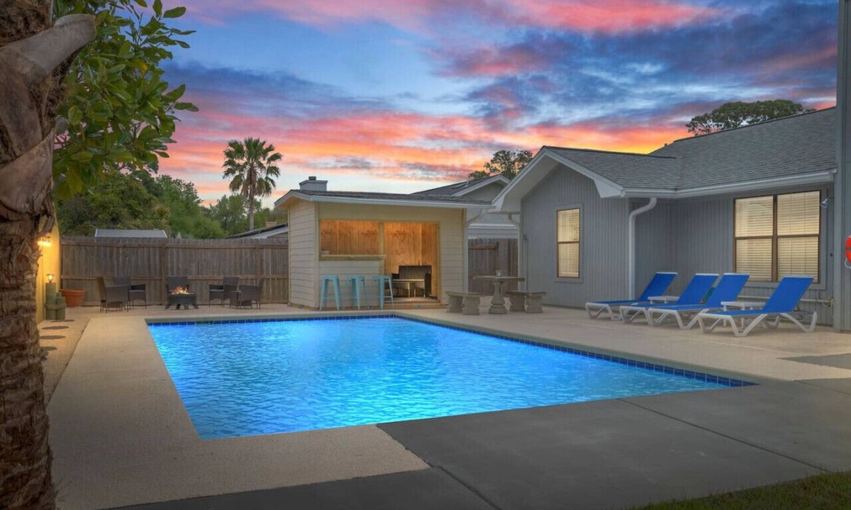 Thomas Drive House | Sandollar Sea Haven ~ Tropical Retreat with Pool, Hot Tub & Fire pit
