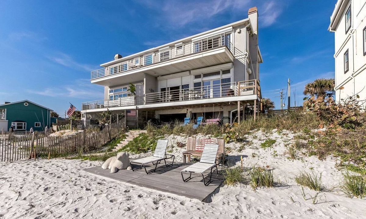 Vilano Beach Boat Rental | Stunning Oceanfront Escape with Private Beach Access in St. Augustine