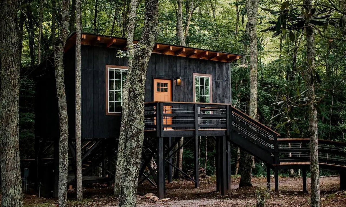 Flag Pond Cabin | Stunning Tree House Perfect for Couples in Erwin, Tennesse