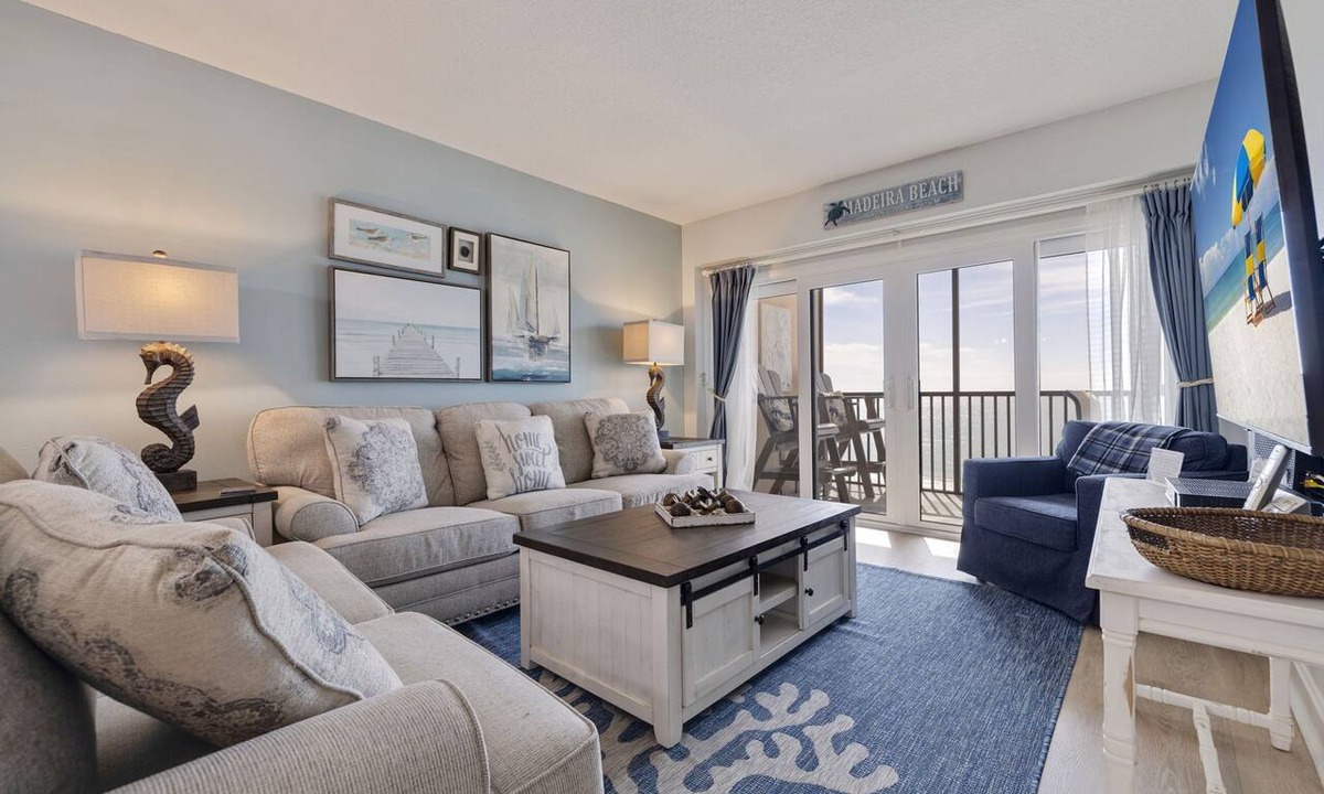 Madeira Beach Condo | Villa Madeira 502 – Gulf-Front Serenity with Heated Pool, Beach Access & Walk to John's Pass