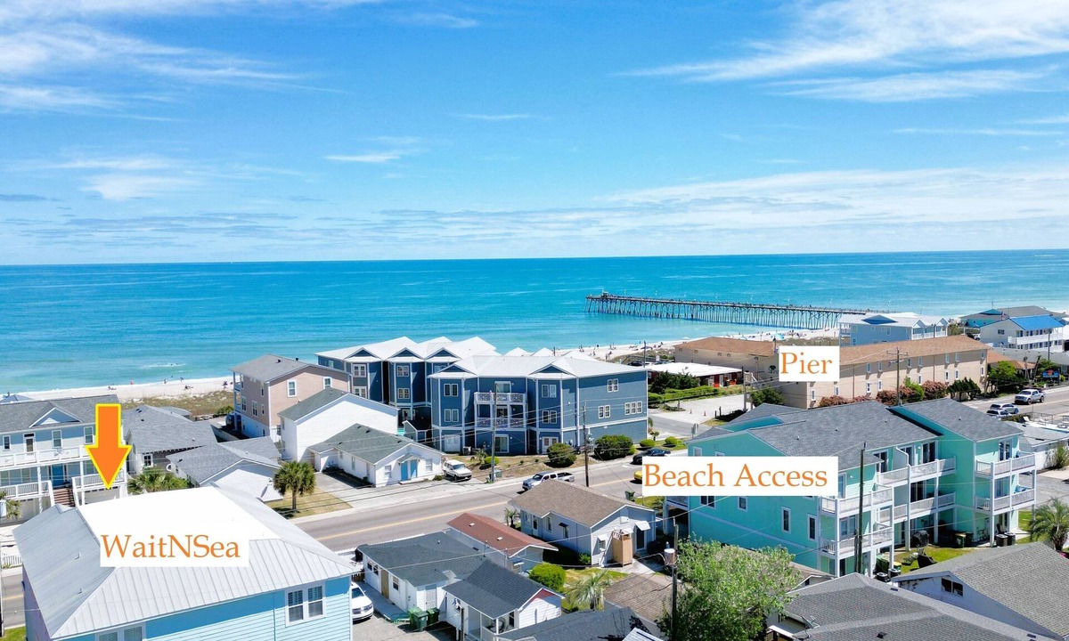 Kure Beach House | Wait'N'Sea: Ocean Views, Walk to Beach & Pier