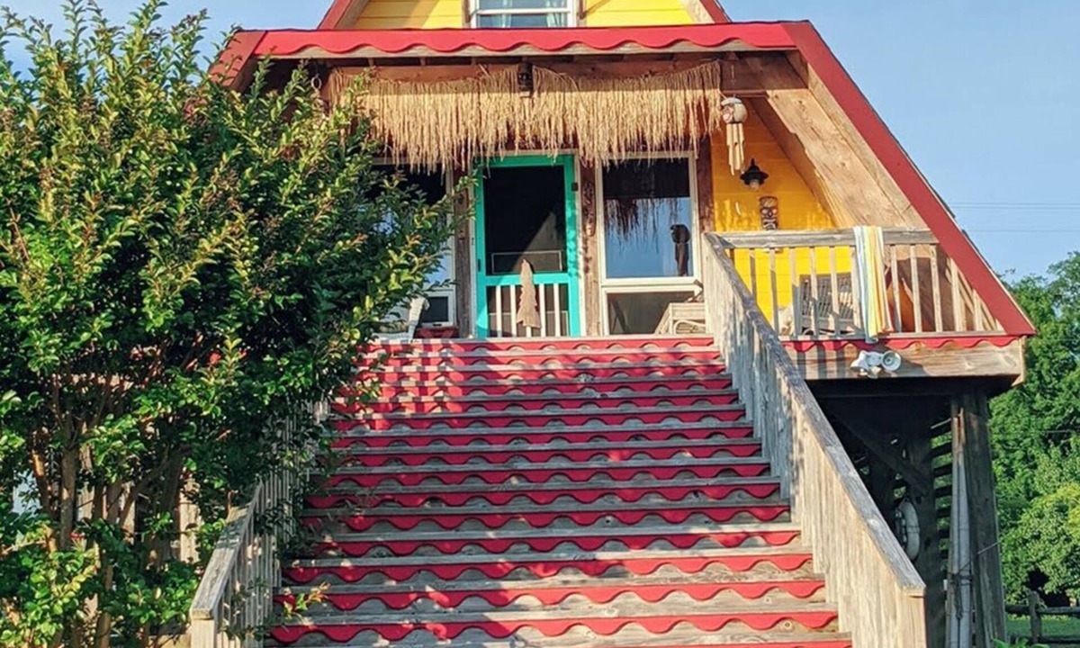 Colington Harbour House | Waterfront A Frame Cottage Stunning Sunsets Family Fun