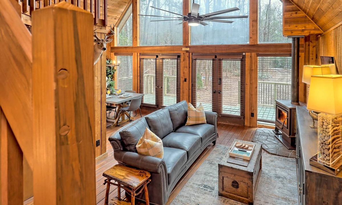 Sautee Nacoochee Cabin | Waterfront A-frame, Hot Tub, Outdoor Kitchen, Firepit, ATV & Off-Road, Helen, GA