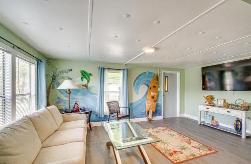 Vista Del Mar House | 1 Mi to Beach: Home w/Dock on Canal in Hudson