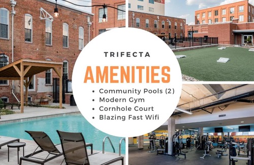 Downtown Apartment | 2BR Hip Downtown Apt + Apple TV + Wifi + Gym