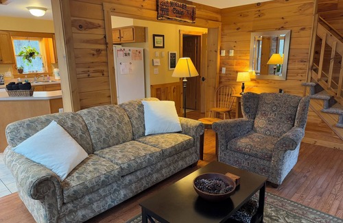 Dingmans Ferry House | 3BR chalet w/hot tub, fire pit & pond. Secluded natural setting, yet so close.