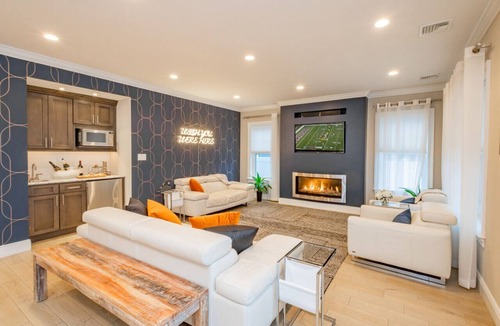 A-Zone Villa | 6 Bed 5 Bath Beach Home with Elevator, Pool & Decks Steps from the Beach