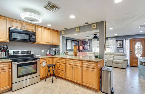 New Port Richey House | 8 Mi to Sunset Beach: Home w/Large Patio + Pool!
