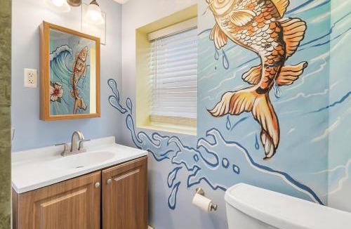 Seaside Heights House | Artistic Oceanfront 2 Bedroom on the beach, Parking Beach Badges fun for all ages