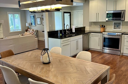 North Forest Beach House | Best location - 3 minute walk to semi-private beach! Heated pool. Dog Friendly.