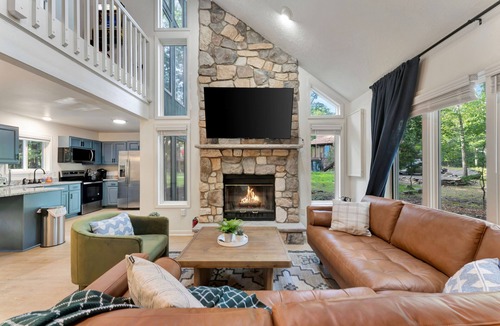 East Stroudsburg House | Campfire Oasis Hot Tub, Jungle Gym, Game Room