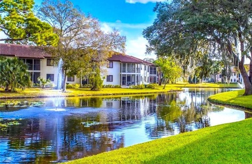 Trailer Estates Condo | *Casa Bella* Waterfront View! 2BR, w/2 Pools, Mins to IMG/Beach/Anna Maria Isl