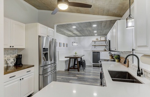 Quail Run House | Coastal Break Family Oasis - Heated Pool & Fire Pit - Near Beaches & Downtown