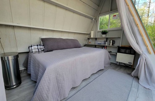 Purlear Cabin | Cool A-Frame on Creek in Purlear, North Carolina