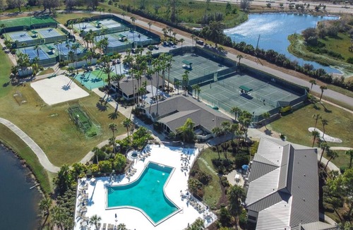 Wesley Chapel Condo | Corner Unit Pond View Retreat | Ground Floor | Patio | Optional Saddlebrook Resort Amenities