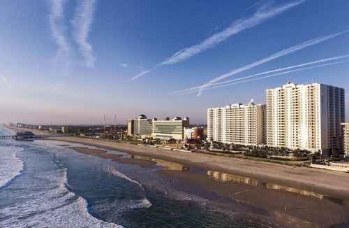 Brush - Stewarts Apartment | Daytona Ocean Walk Wyndham 1 bedroom Deluxe sleeps 4 Kitchen Balcony Ocean View