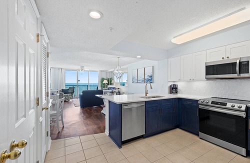 Windy Hill Condo | Elegant Oceanfront Condo, Hard Wood Floors, Lazy River | Windy Hill Dunes - 1302