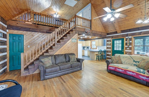 Sylva Cabin | Fire Pit & Porch: Rustic Retreat in North Carolina
