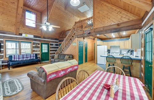 Sylva Cabin | Fire Pit & Porch: Rustic Retreat in North Carolina