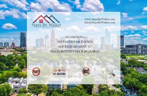 Charlotte Center City Condo | High Rise Lux Condo + King Bed + 22nd Floor Great Views!