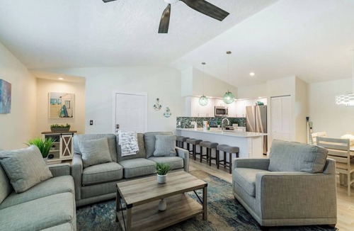 Holmes Beach House | Home with heated pool, spa, games, walk to beach