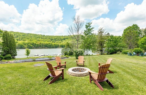 McHenry House | Lakefront Bliss w/Dock, Hot Tub & Fireplace