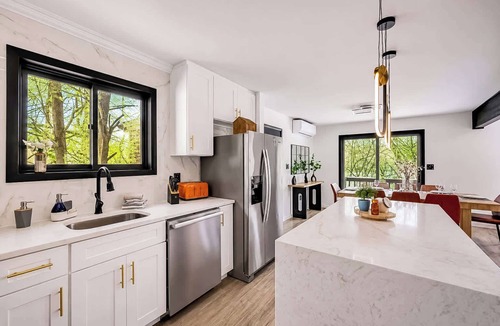East Stroudsburg House | Lakefront Modern Escape with Hot Tub