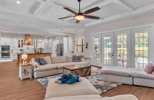 Nichols House | Luxury Lakeland Retreat | Heated Salt Pool, Outdoor Kitchen & Firepit | Pet-Friendly Yard