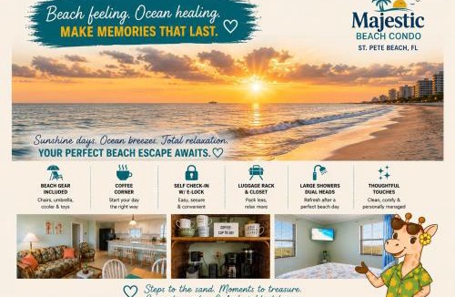 St. Pete Beach Apartment | Majestic Beach Condo in Beachfront Resort in St Pete Beach