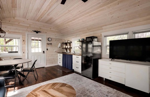 Great Cacapon Cabin | Modern Tiny Cabin with Game Room & Fire Pit in West Virginia