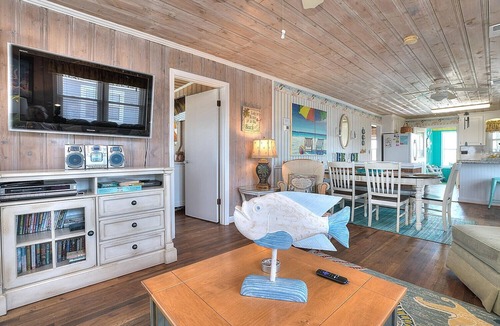 Holden Beach Cottage | OCEANFRONT! BEACH RIGHT OUTSIDE YOUR DOOR! 5BR 3BA. Private Saltwater POOL !