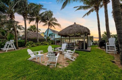 Cocoa Beach House | Oceanfront Cocoa Beach Vacation Home Private Beach, Tiki Bar & Family Fun