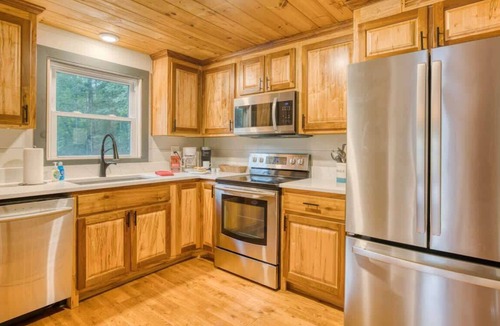Blue Ridge Cabin | Off the Hook - Riverfront, hot tub, fire pit, pets