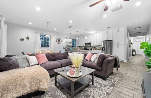 Ybor City House | Pet-Friendly Home with Hot Tub, Climbing Wall, and Gym by Mane Suites!